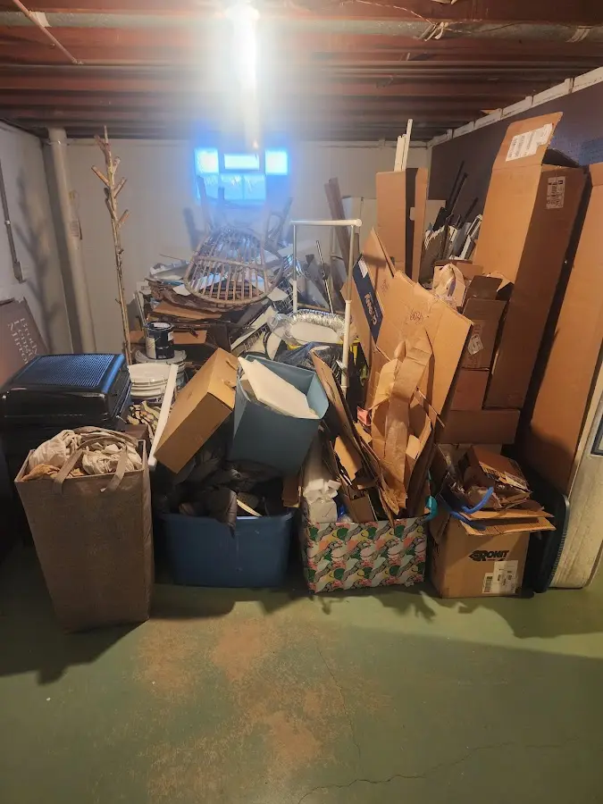 Roll-off dumpster container at job site for 8 Yard Dumpster Rental in Pequea